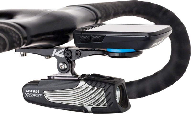 K-Edge | Integrated Handlebar System Bicycle Computer Combo Mount | for Wahoo GPS Devices | Black - Image 1